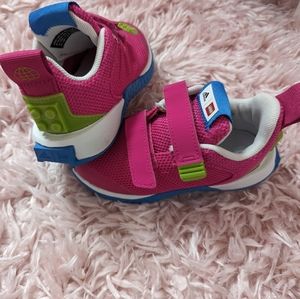 Lego adidas pink toddler tennis shoes size 9